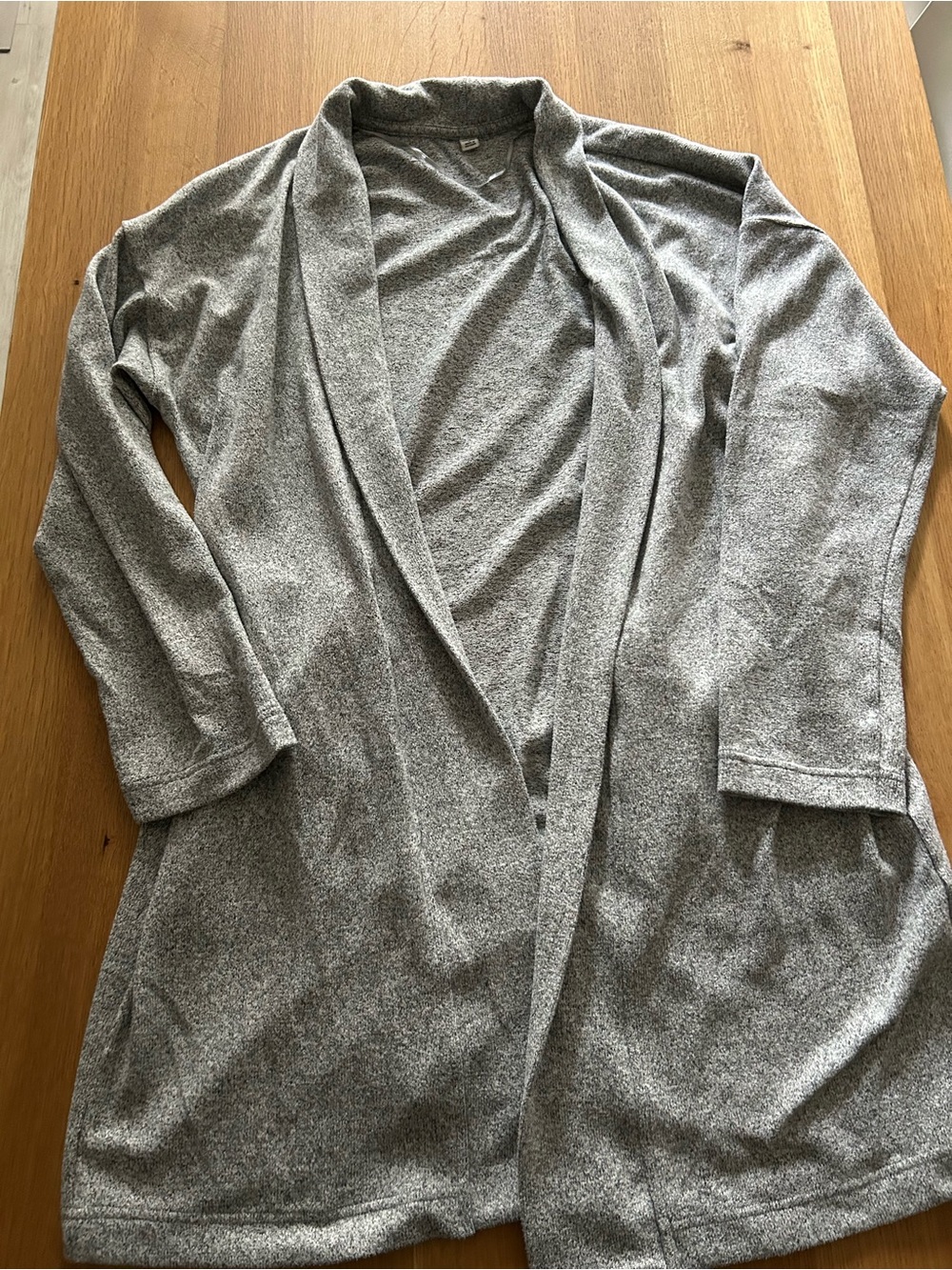 Uniqlo Heather Gray Open long Cardigan